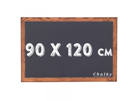 Chalky Kara Tahta Ahşap Çerçeveli 90x120 cm